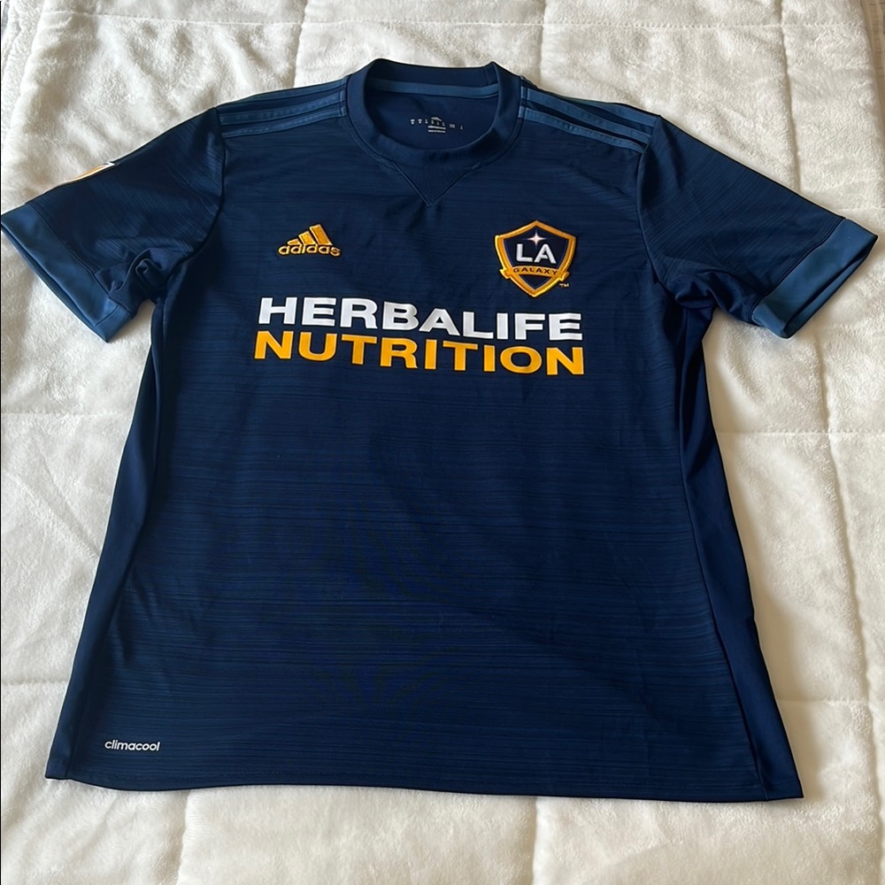 Adidas LA Galaxy Jersey in Dark Blue with Gold Details